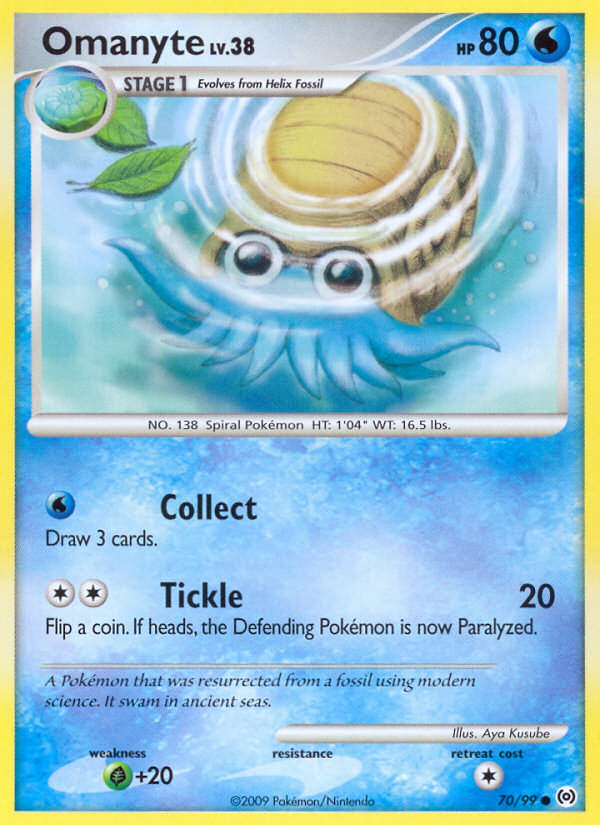 Omanyte (70/99) [Platinum: Arceus] | Rock City Comics