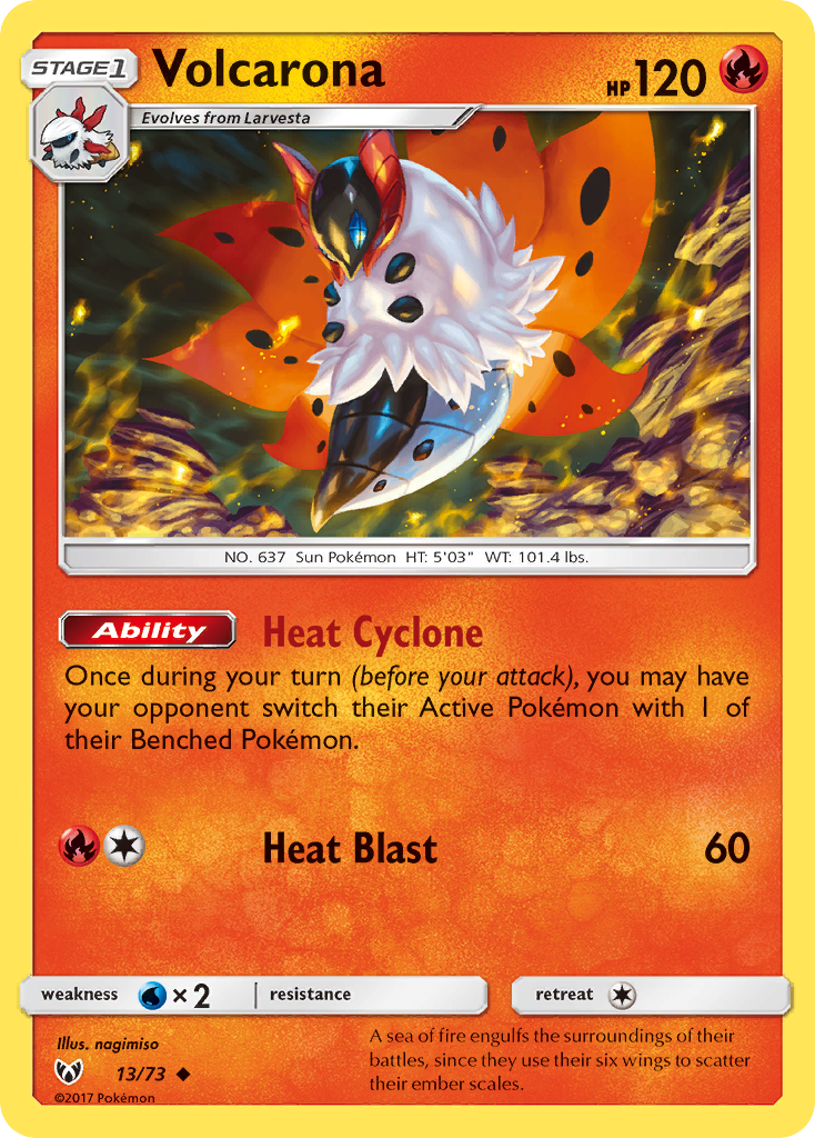 Volcarona (13/73) [Sun & Moon: Shining Legends] | Rock City Comics