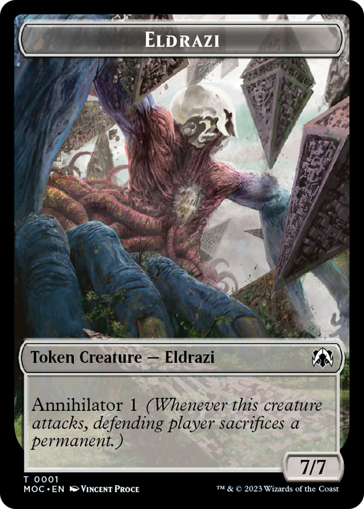 Eldrazi // Angel (4) Double-Sided Token [March of the Machine Commander Tokens] | Rock City Comics