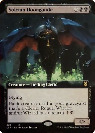 Solemn Doomguide (Extended Art) [Commander Legends: Battle for Baldur's Gate] | Rock City Comics