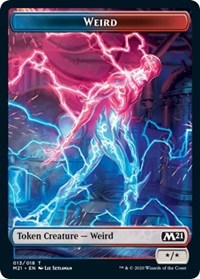 Weird // Zombie Double-sided Token [Core Set 2021 Tokens] | Rock City Comics