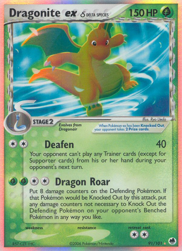 Dragonite ex (91/101) (Delta Species) [EX: Dragon Frontiers] | Rock City Comics