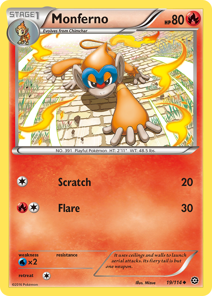 Monferno (19/114) [XY: Steam Siege] | Rock City Comics