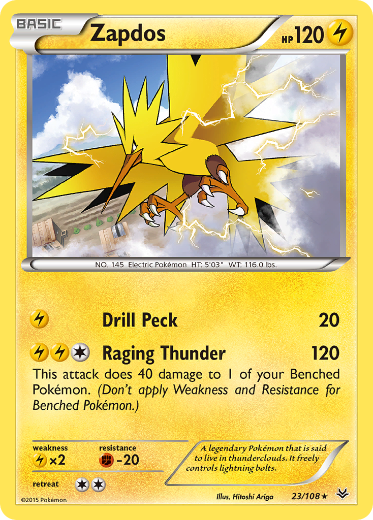 Zapdos (23/108) [XY: Roaring Skies] | Rock City Comics