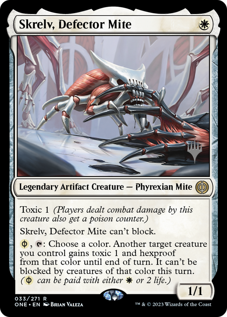 Skrelv, Defector Mite (Promo Pack) [Phyrexia: All Will Be One Promos] | Rock City Comics