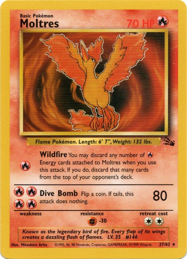 Moltres (27/62) [Fossil Unlimited] | Rock City Comics