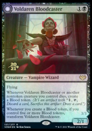 Voldaren Bloodcaster // Bloodbat Summoner [Innistrad: Crimson Vow Prerelease Promos] | Rock City Comics