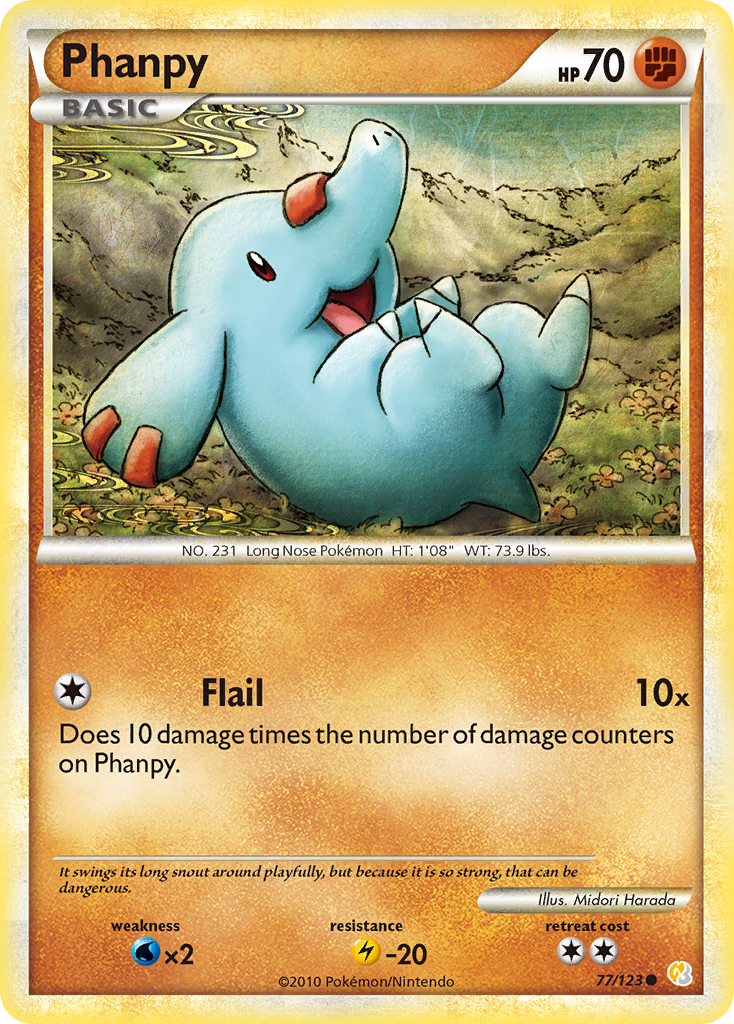 Phanpy (77/123) [HeartGold & SoulSilver: Base Set] | Rock City Comics