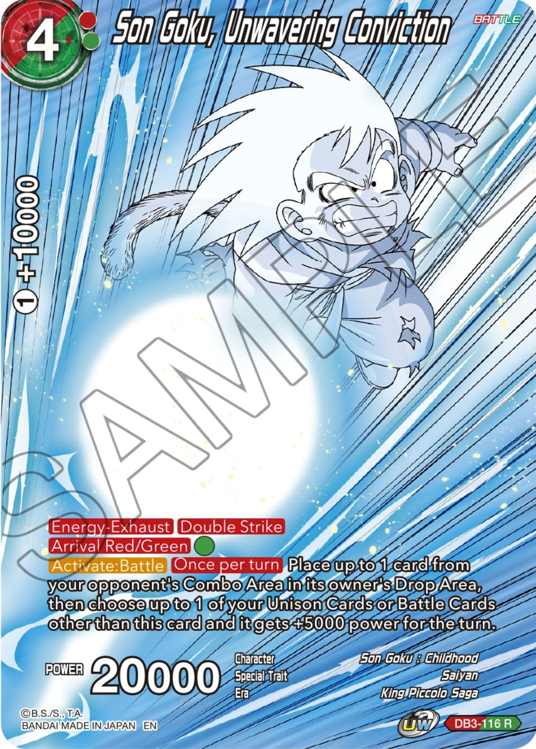 Son Goku, Unwavering Conviction (DB3-116) [Theme Selection: History of Son Goku] | Rock City Comics