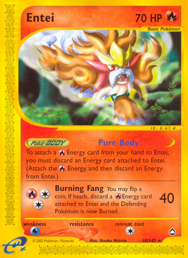 Entei (10/147) [Aquapolis] | Rock City Comics