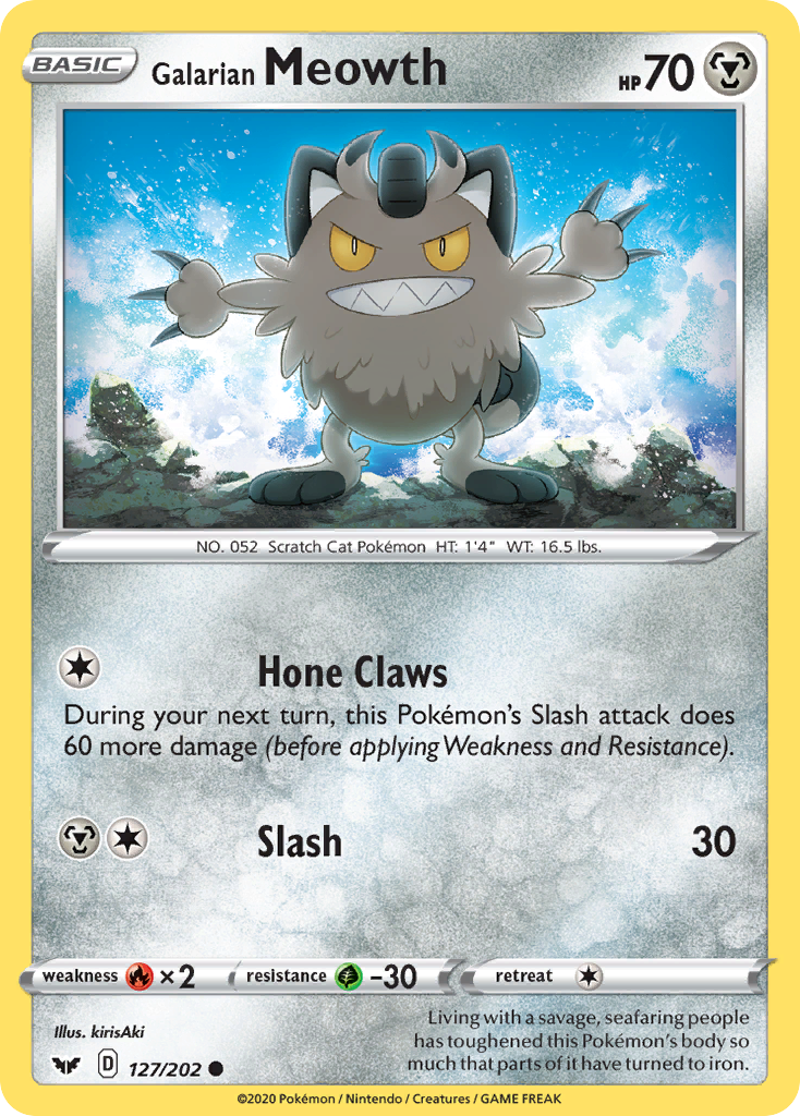 Galarian Meowth (127/202) [Sword & Shield: Base Set] | Rock City Comics