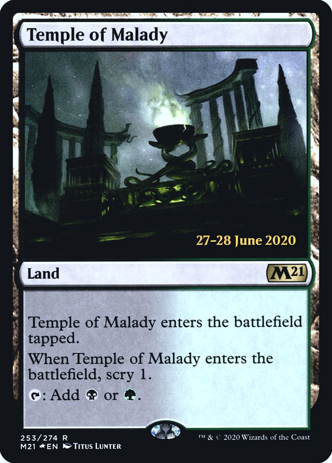 Temple of Malady  [Core Set 2021 Prerelease Promos] | Rock City Comics