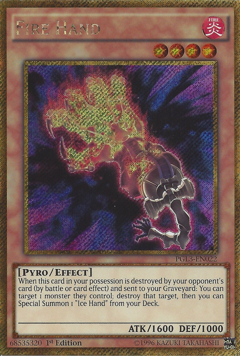 Fire Hand [PGL3-EN022] Gold Secret Rare | Rock City Comics