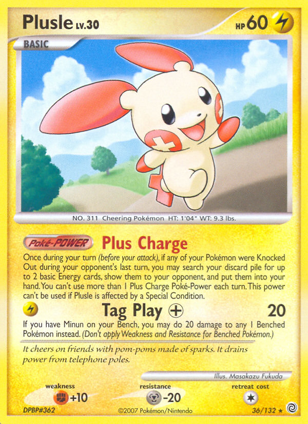 Plusle (36/132) [Diamond & Pearl: Secret Wonders] | Rock City Comics