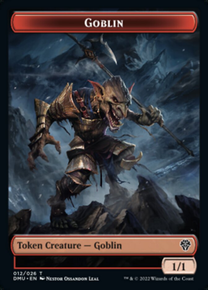 Saproling // Goblin Double-sided Token [Dominaria United Tokens] | Rock City Comics