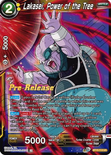 Lakasei, Power of the Tree (BT15-113) [Saiyan Showdown Prerelease Promos] | Rock City Comics