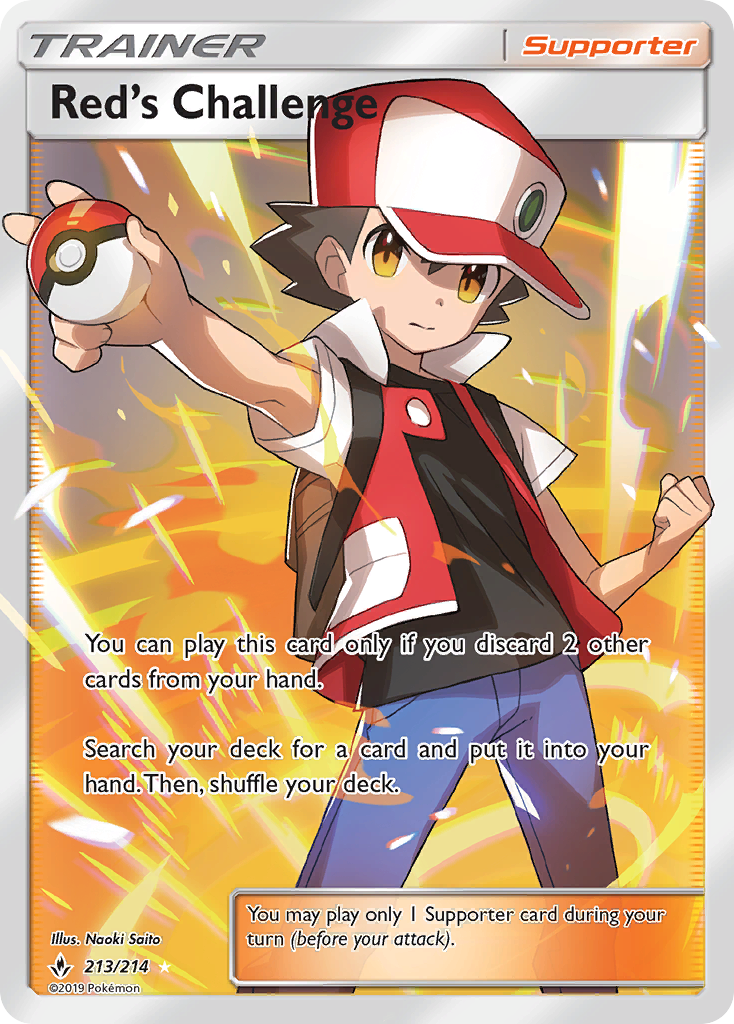Red's Challenge (213/214) [Sun & Moon: Unbroken Bonds] | Rock City Comics