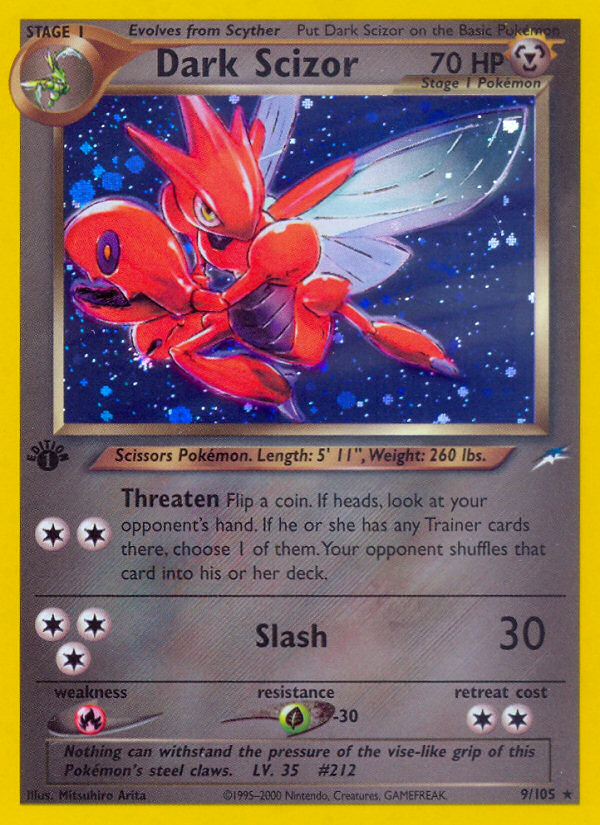 Dark Scizor (9/105) [Neo Destiny 1st Edition] | Rock City Comics