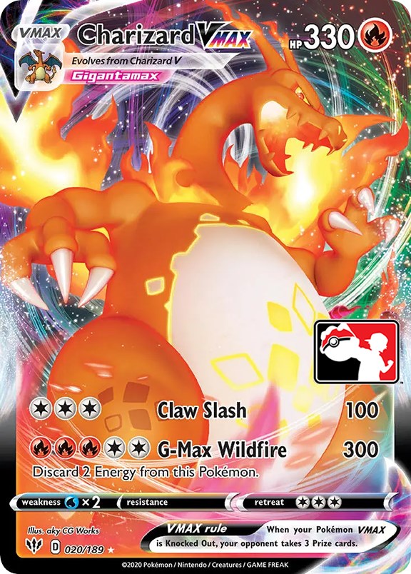 Charizard VMAX (020/189) [Prize Pack Series One] | Rock City Comics