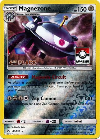 Magnezone (83/156) (League Promo 4th Place) [Sun & Moon: Ultra Prism] | Rock City Comics