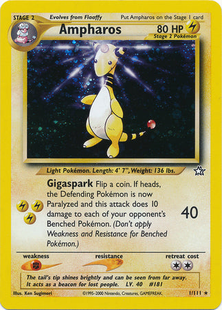 Ampharos (1/111) [Neo Genesis Unlimited] | Rock City Comics