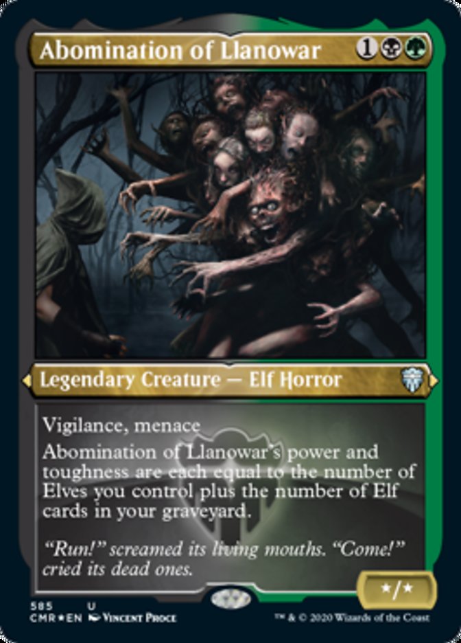 Abomination of Llanowar (Etched) [Commander Legends] | Rock City Comics