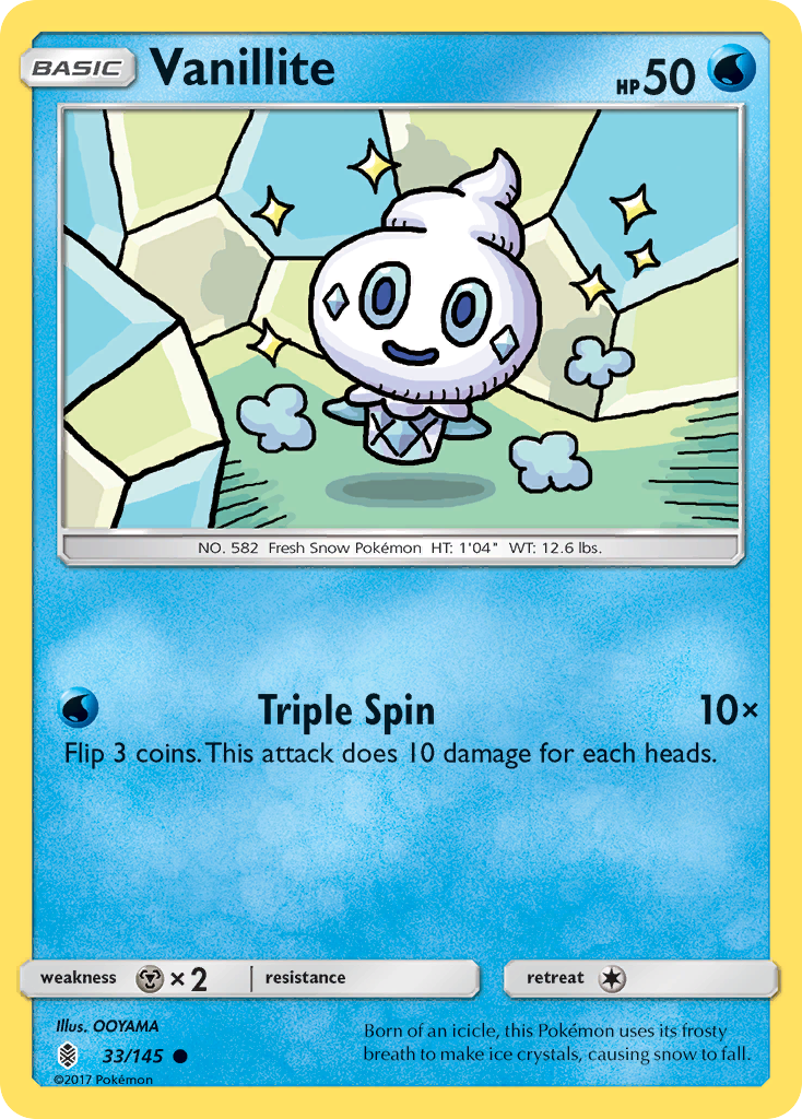 Vanillite (33/145) [Sun & Moon: Guardians Rising] | Rock City Comics