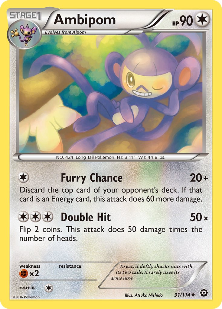 Ambipom (91/114) [XY: Steam Siege] | Rock City Comics