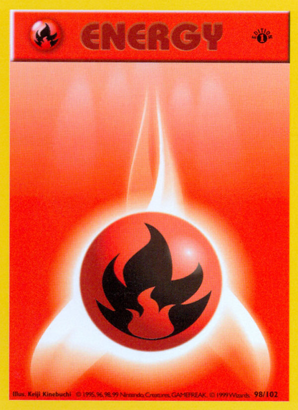 Fire Energy (98/102) (Shadowless) [Base Set 1st Edition] | Rock City Comics