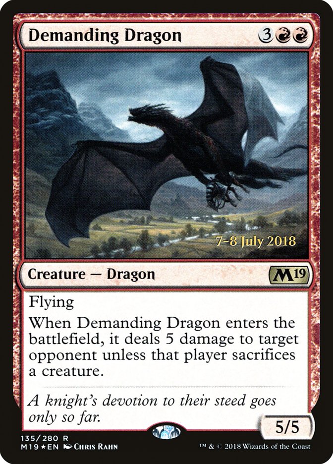 Demanding Dragon  [Core Set 2019 Prerelease Promos] | Rock City Comics