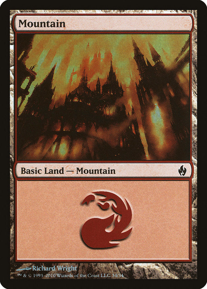 Mountain (34) [Premium Deck Series: Fire and Lightning] | Rock City Comics