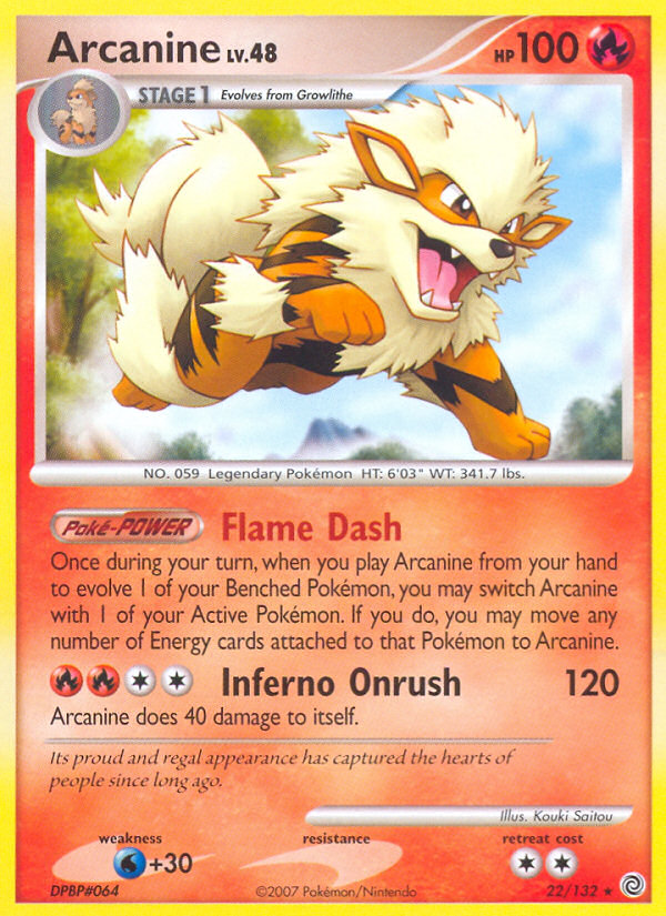 Arcanine (22/132) [Diamond & Pearl: Secret Wonders] | Rock City Comics