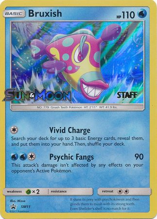 Bruxish (SM11) (Staff Prerelease Promo) [Sun & Moon: Black Star Promos] | Rock City Comics