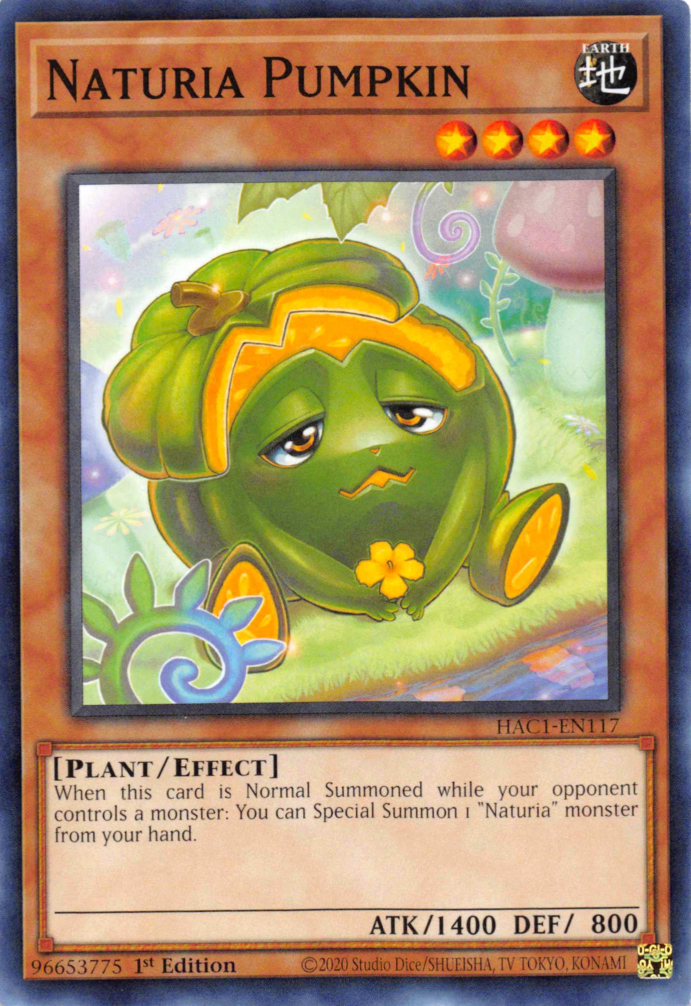 Naturia Pumpkin (Duel Terminal) [HAC1-EN117] Parallel Rare | Rock City Comics