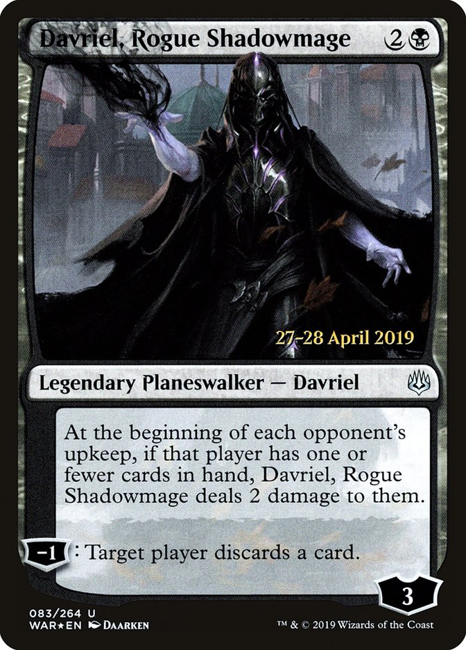 Davriel, Rogue Shadowmage  [War of the Spark Prerelease Promos] | Rock City Comics