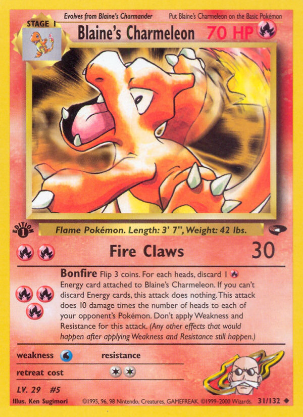 Blaine's Charmeleon (31/132) [Gym Challenge 1st Edition] | Rock City Comics