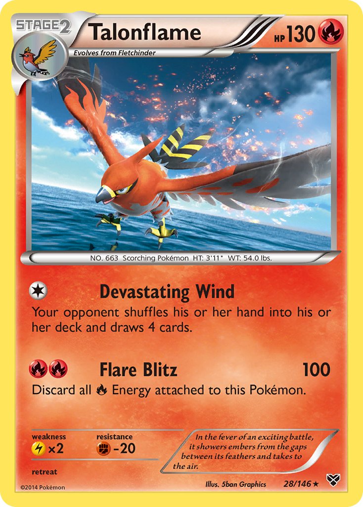 Talonflame (28/146) (Cosmos Holo) (Blister Exclusive) [XY: Base Set] | Rock City Comics