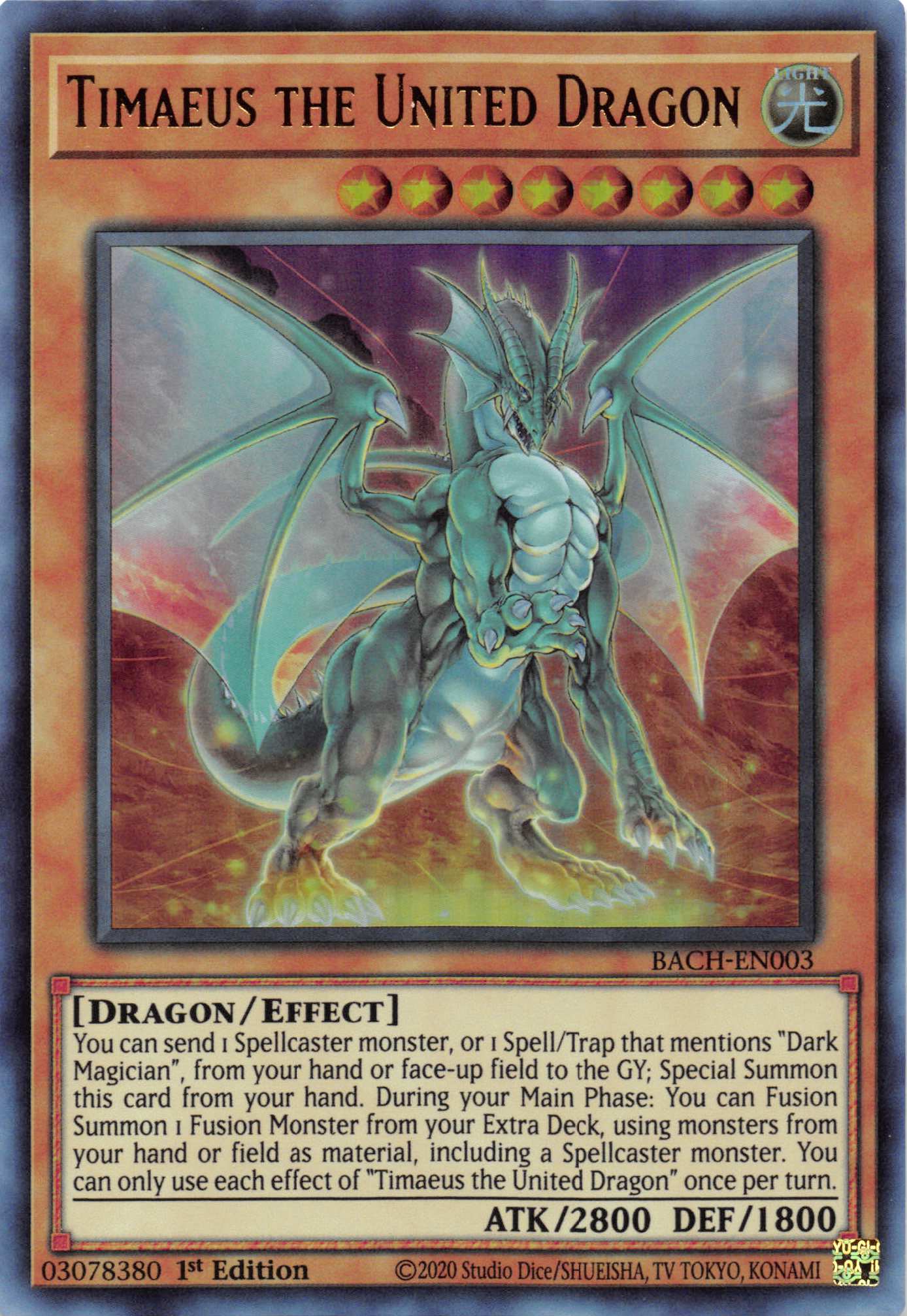 Timaeus the United Dragon [BACH-EN003] Ultra Rare | Rock City Comics