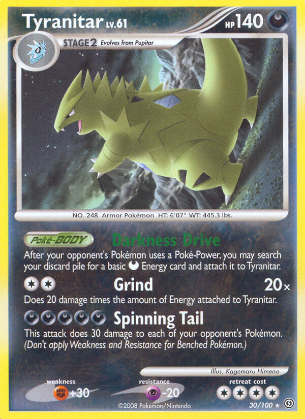 Tyranitar (30/100) (Theme Deck Exclusive) [Diamond & Pearl: Stormfront] | Rock City Comics