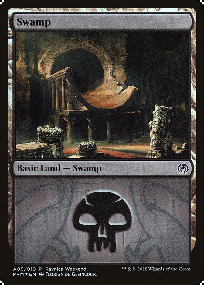 Swamp (A05) [Guilds of Ravnica Ravnica Weekend] | Rock City Comics