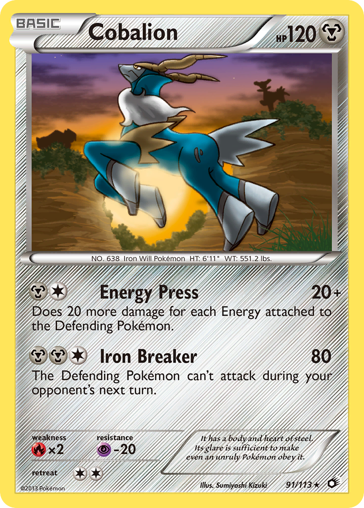 Cobalion (91/113) [Black & White: Legendary Treasures] | Rock City Comics