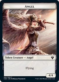 Angel // Elemental (010) Double-sided Token [Commander 2020 Tokens] | Rock City Comics