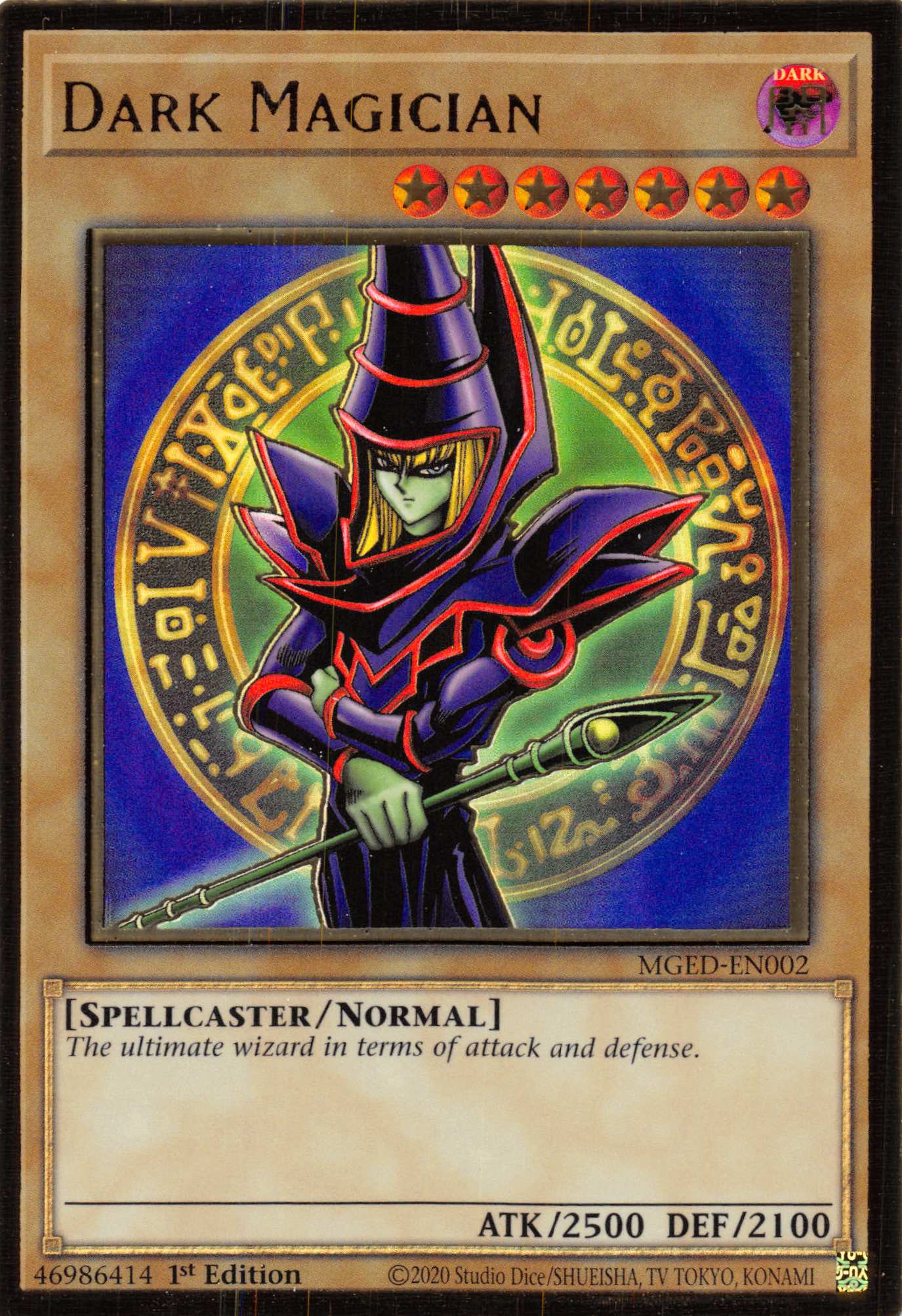 Dark Magician (Alternate Art) [MGED-EN002] Gold Rare | Rock City Comics