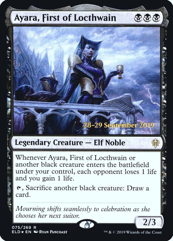 Ayara, First of Locthwain  [Throne of Eldraine Prerelease Promos] | Rock City Comics