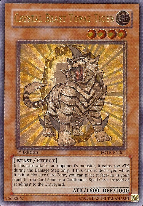 Crystal Beast Topaz Tiger [FOTB-EN004] Ultimate Rare | Rock City Comics