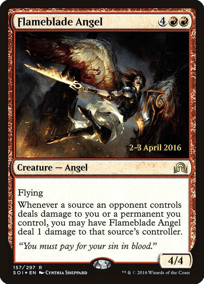 Flameblade Angel [Shadows over Innistrad Prerelease Promos] | Rock City Comics