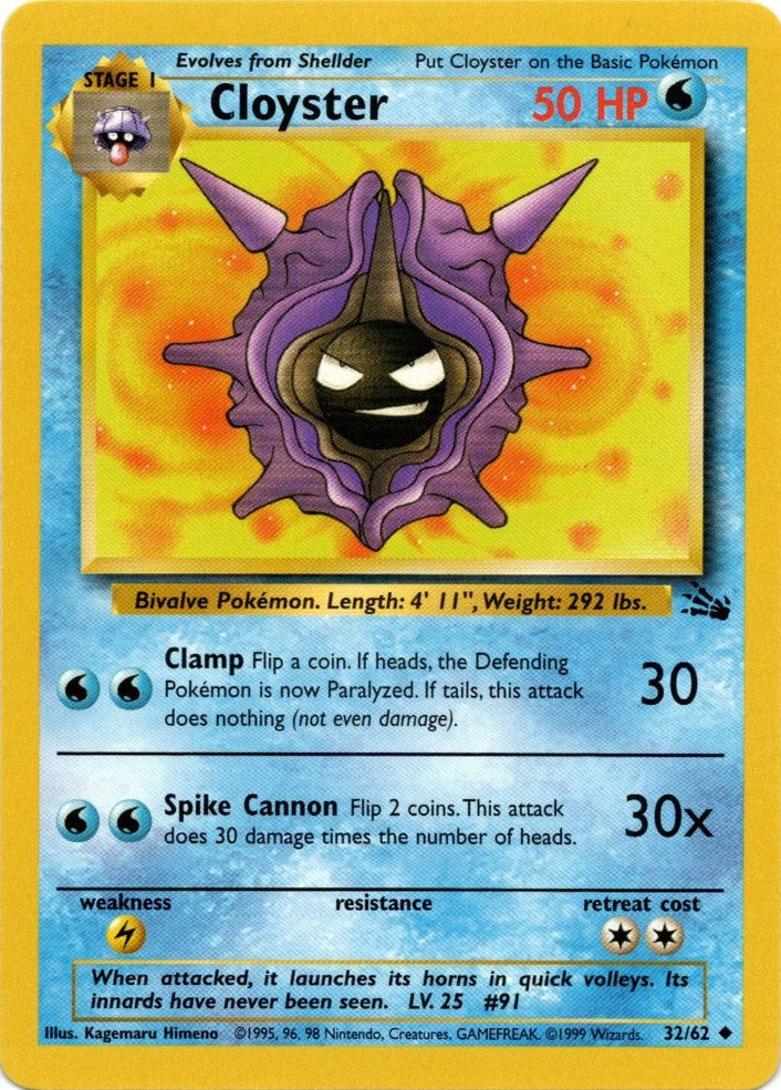 Cloyster (32/62) [Fossil Unlimited] | Rock City Comics