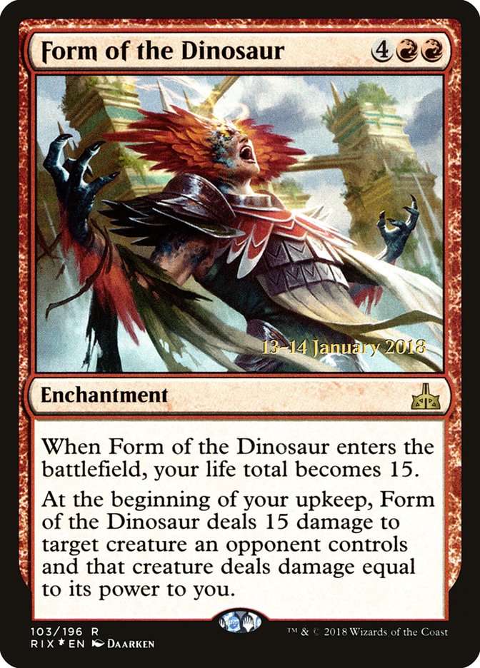 Form of the Dinosaur [Rivals of Ixalan Prerelease Promos] | Rock City Comics