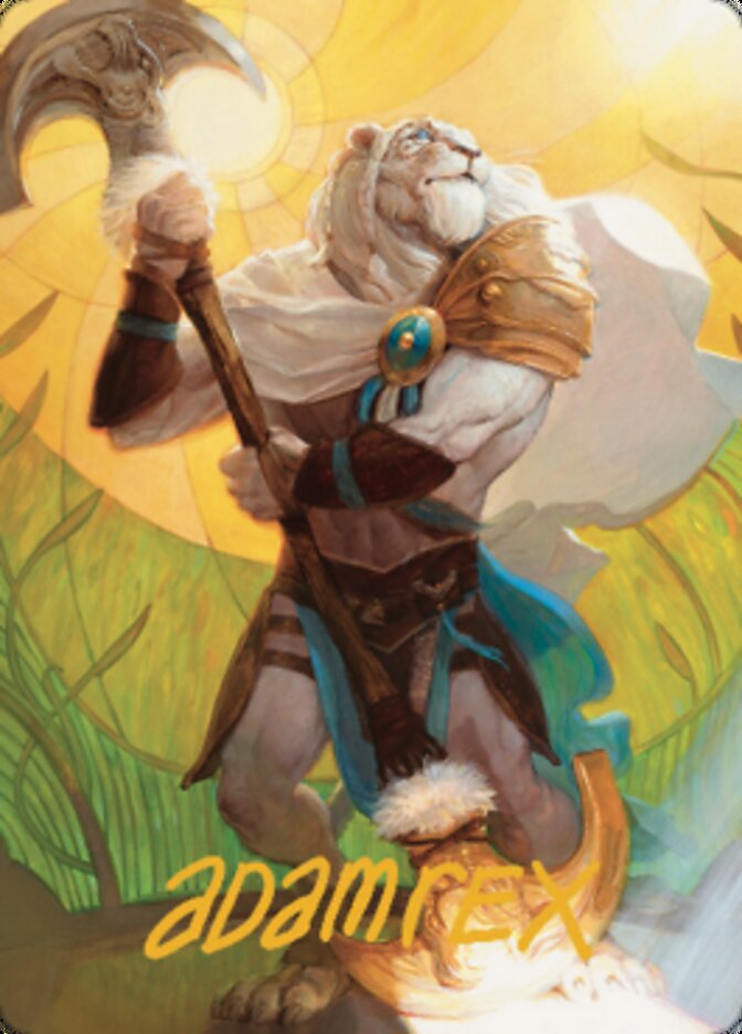 Ajani, Sleeper Agent Art Card (Gold-Stamped Signature) [Dominaria United Art Series] | Rock City Comics