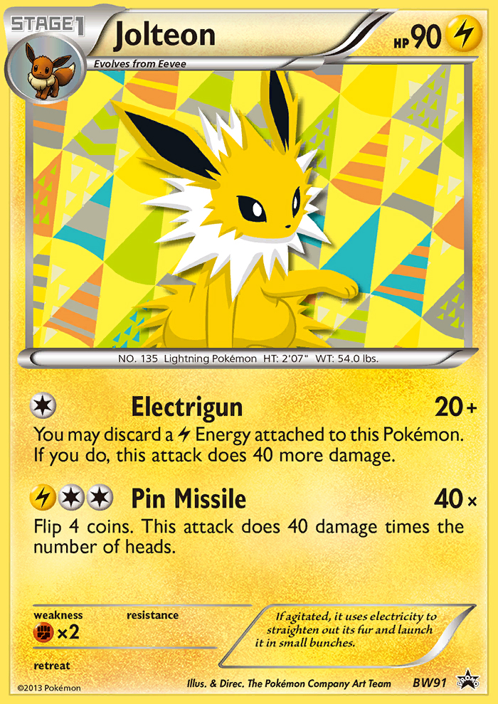 Jolteon (BW91) [Black & White: Black Star Promos] | Rock City Comics